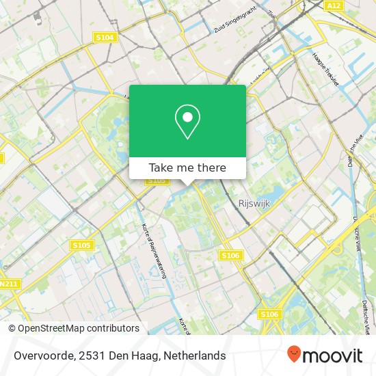 Overvoorde, 2531 Den Haag Karte