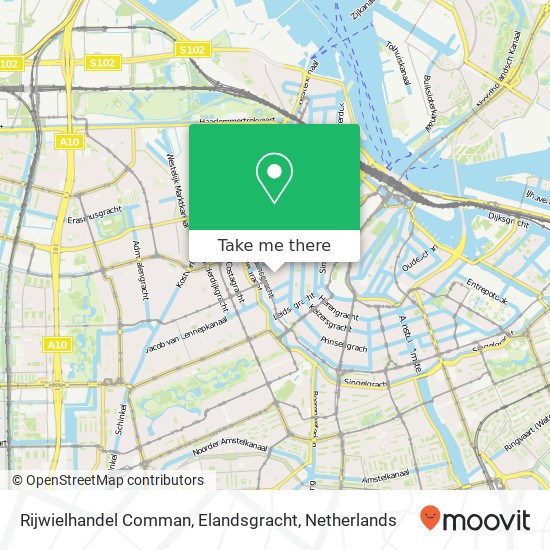 Rijwielhandel Comman, Elandsgracht map