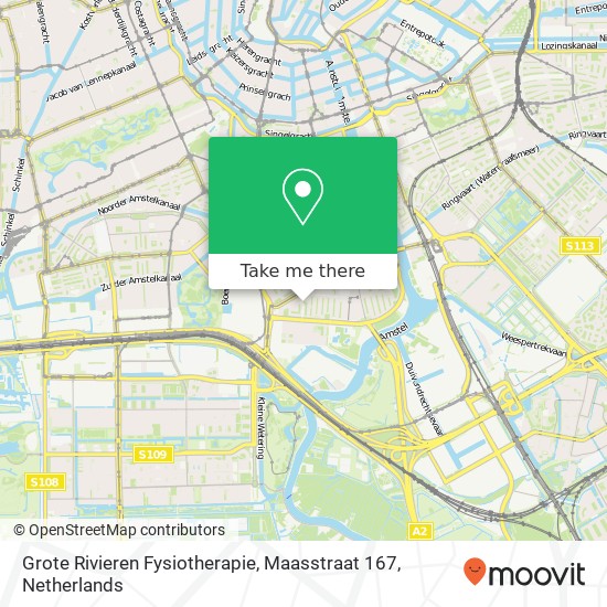 Grote Rivieren Fysiotherapie, Maasstraat 167 Karte