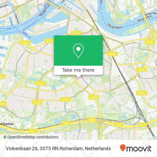 Vinkenbaan 26, 3075 RN Rotterdam map