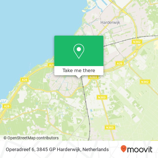 Operadreef 6, 3845 GP Harderwijk Karte