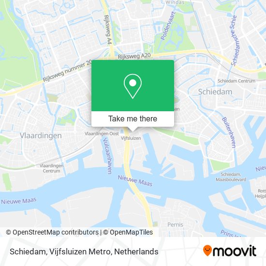 Schiedam, Vijfsluizen Metro map