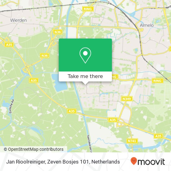 Jan Rioolreiniger, Zeven Bosjes 101 map