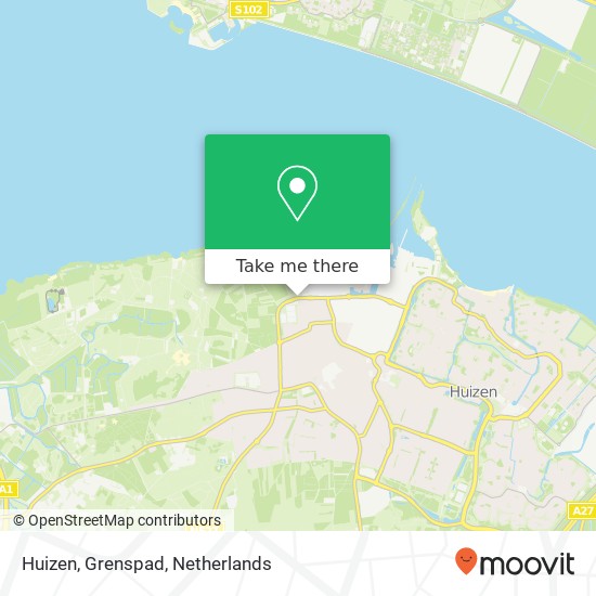 Huizen, Grenspad map