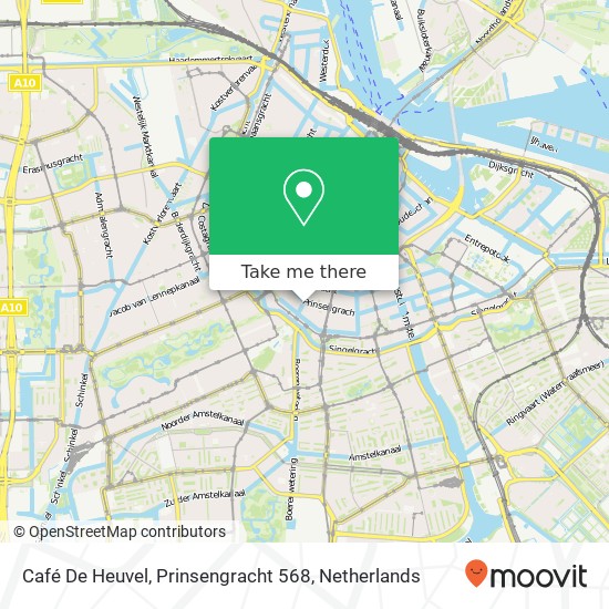 Café De Heuvel, Prinsengracht 568 Karte