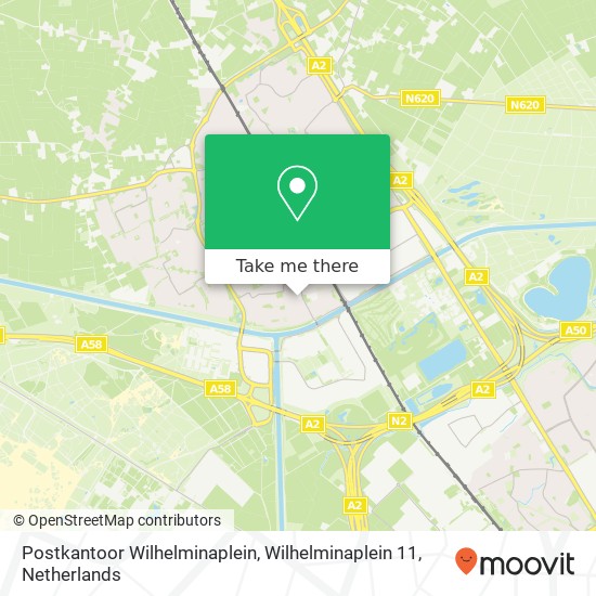 Postkantoor Wilhelminaplein, Wilhelminaplein 11 map