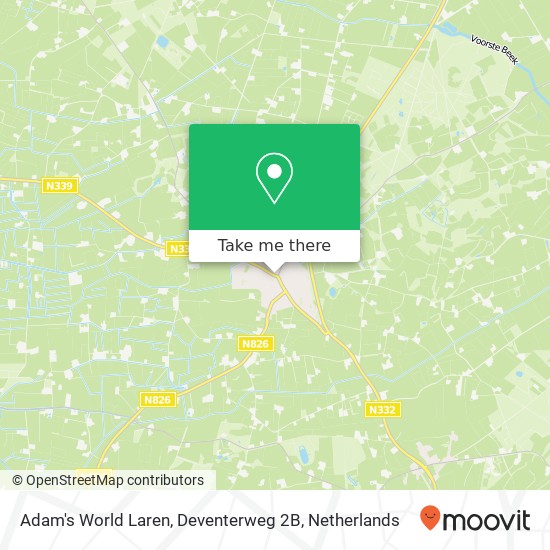 Adam's World Laren, Deventerweg 2B map