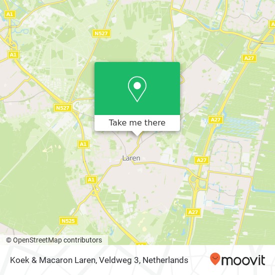 Koek & Macaron Laren, Veldweg 3 map