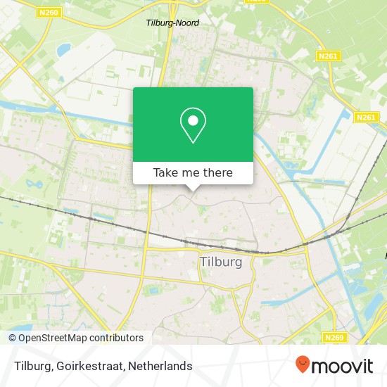 Tilburg, Goirkestraat map