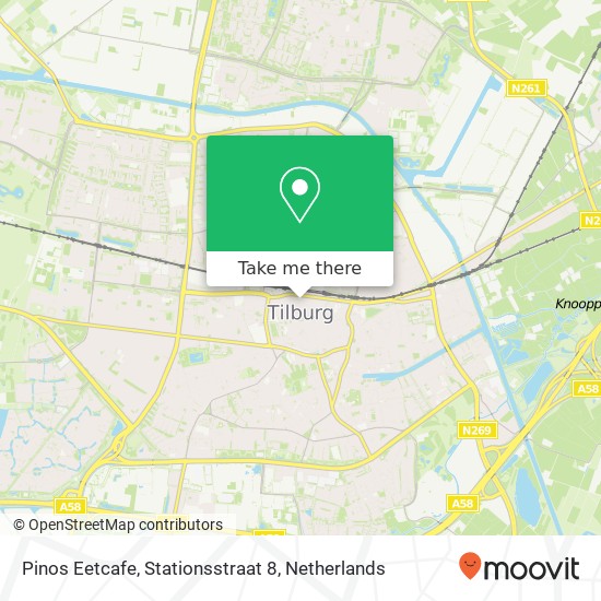 Pinos Eetcafe, Stationsstraat 8 map