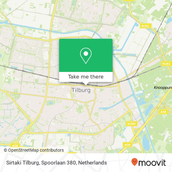 Sirtaki Tilburg, Spoorlaan 380 map