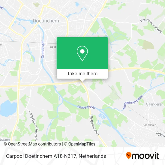 Carpool Doetinchem A18-N317 map