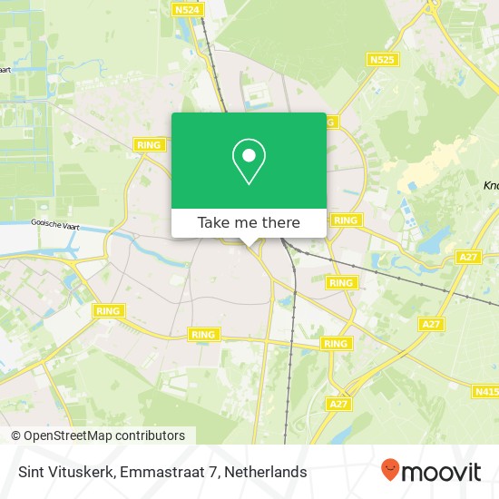 Sint Vituskerk, Emmastraat 7 map