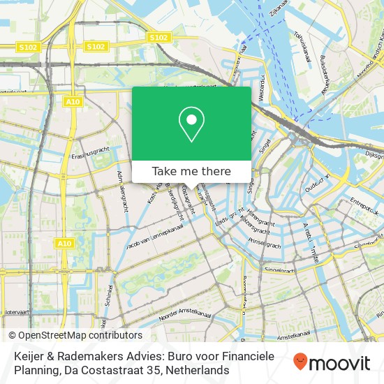 Keijer & Rademakers Advies: Buro voor Financiele Planning, Da Costastraat 35 Karte