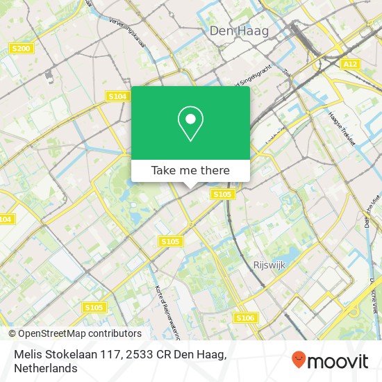 Melis Stokelaan 117, 2533 CR Den Haag Karte