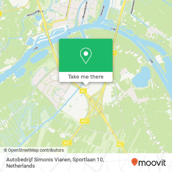 Autobedrijf Simonis Vianen, Sportlaan 10 map