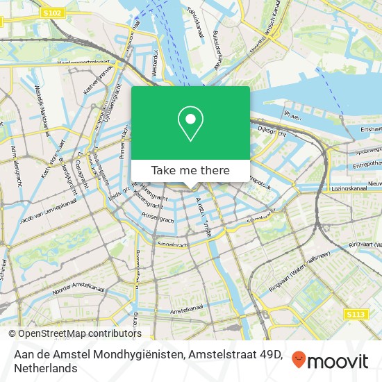 Aan de Amstel Mondhygiënisten, Amstelstraat 49D Karte