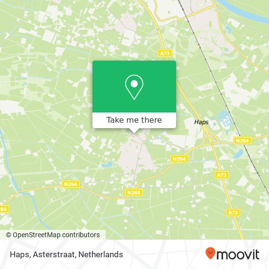 Haps, Asterstraat map