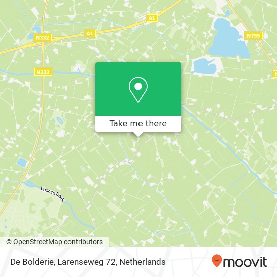 De Bolderie, Larenseweg 72 map