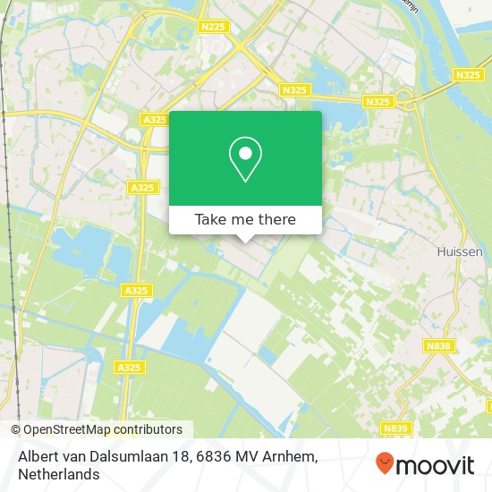 Albert van Dalsumlaan 18, 6836 MV Arnhem Karte