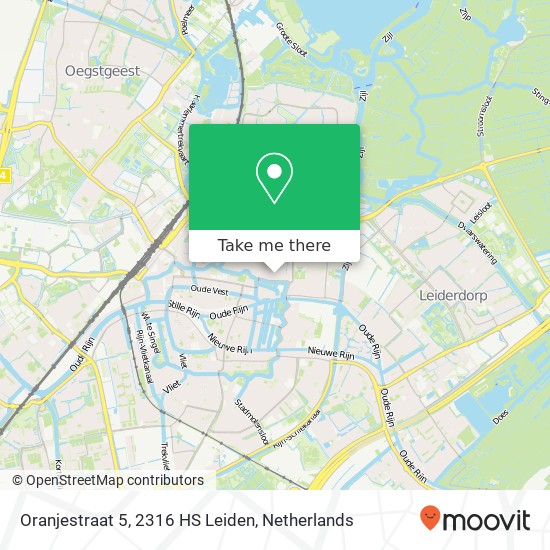 Oranjestraat 5, 2316 HS Leiden map