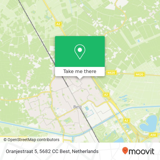 Oranjestraat 5, 5682 CC Best map