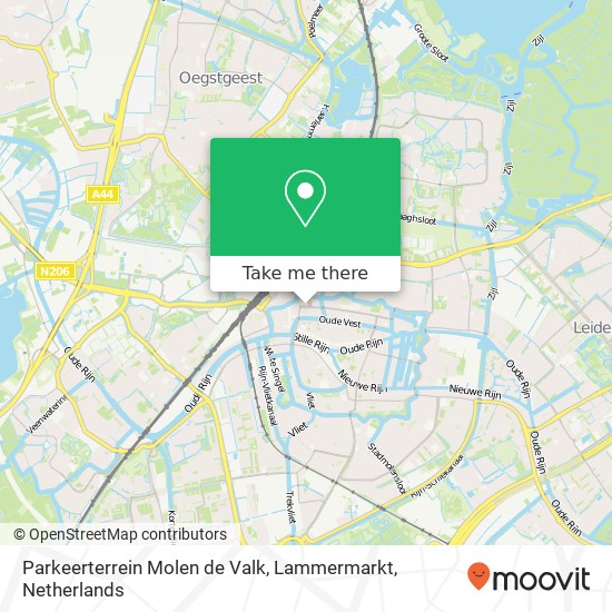 Parkeerterrein Molen de Valk, Lammermarkt Karte