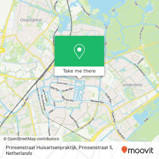 Prinsenstraat Huisartsenpraktijk, Prinsenstraat 5 map