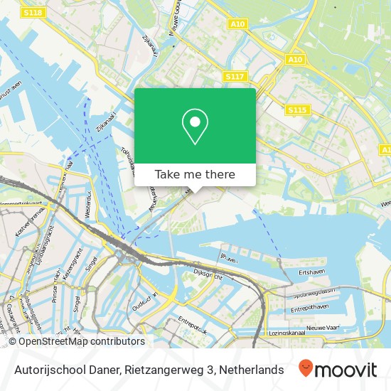 Autorijschool Daner, Rietzangerweg 3 map