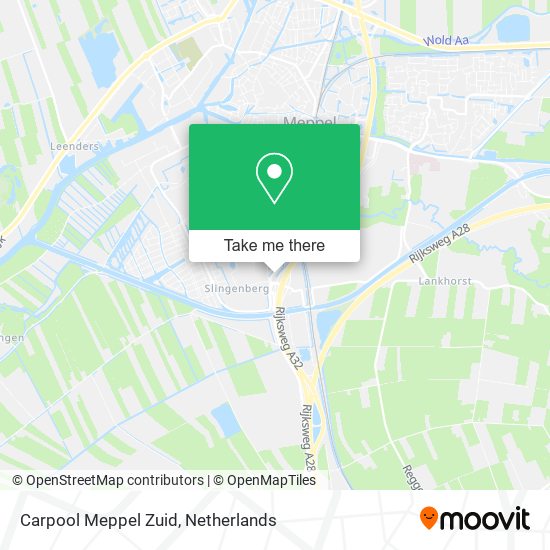 Carpool Meppel Zuid map