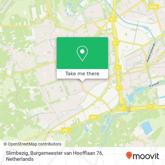 Slimbezig, Burgemeester van Hoofflaan 76 map