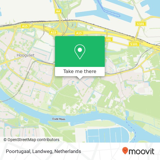 Poortugaal, Landweg map