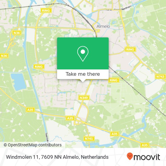 Windmolen 11, 7609 NN Almelo Karte