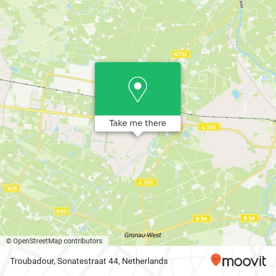 Troubadour, Sonatestraat 44 map