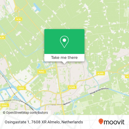 Osingastate 1, 7608 XR Almelo map