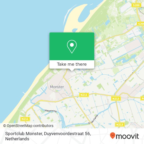 Sportclub Monster, Duyvenvoordestraat 56 Karte