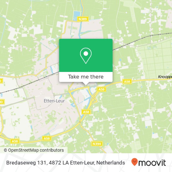 Bredaseweg 131, 4872 LA Etten-Leur Karte