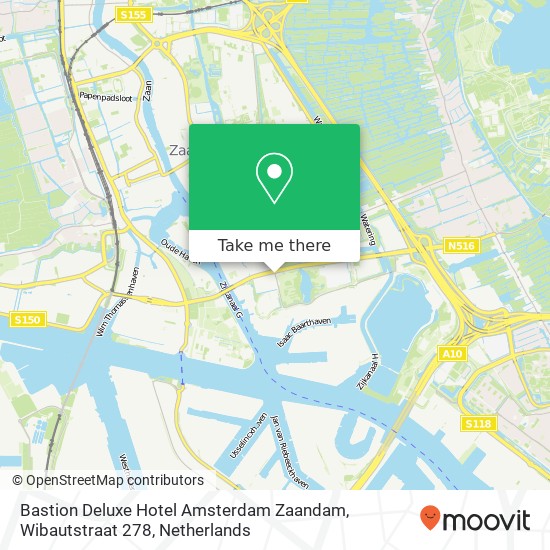 Bastion Deluxe Hotel Amsterdam Zaandam, Wibautstraat 278 map