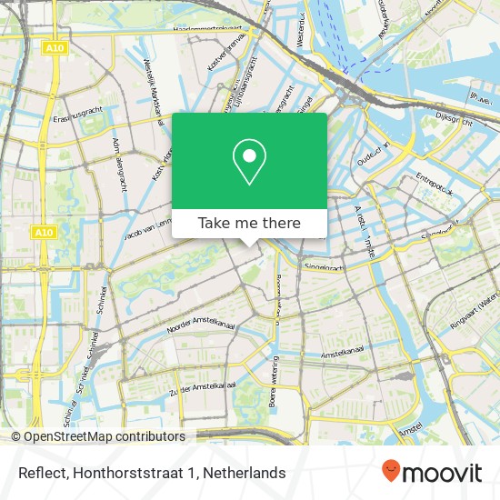 Reflect, Honthorststraat 1 map