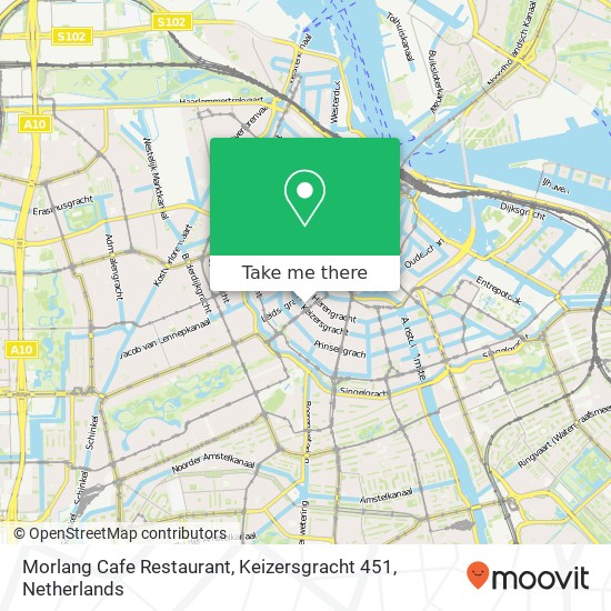 Morlang Cafe Restaurant, Keizersgracht 451 Karte