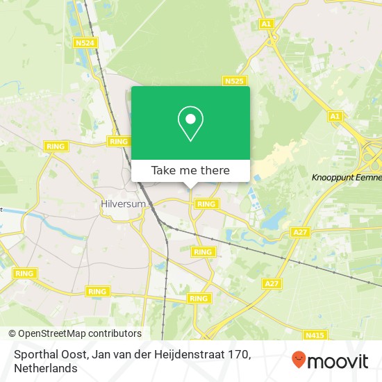 Sporthal Oost, Jan van der Heijdenstraat 170 map