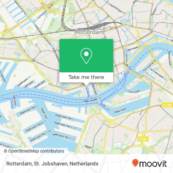 Rotterdam, St. Jobshaven Karte