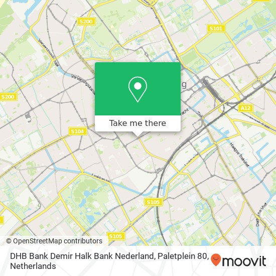 DHB Bank Demir Halk Bank Nederland, Paletplein 80 map