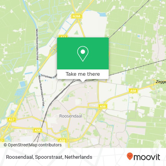 Roosendaal, Spoorstraat map