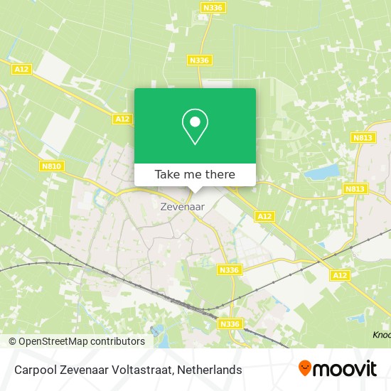 Carpool Zevenaar Voltastraat map