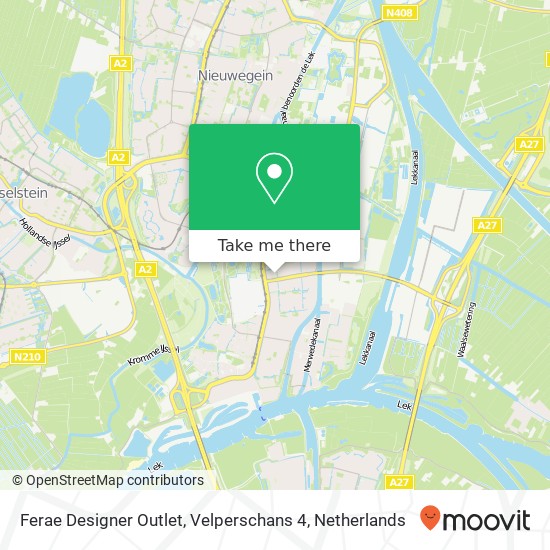 Ferae Designer Outlet, Velperschans 4 map