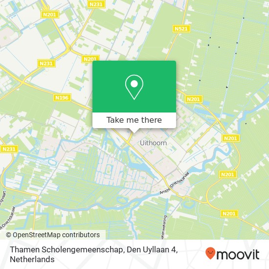 Thamen Scholengemeenschap, Den Uyllaan 4 Karte