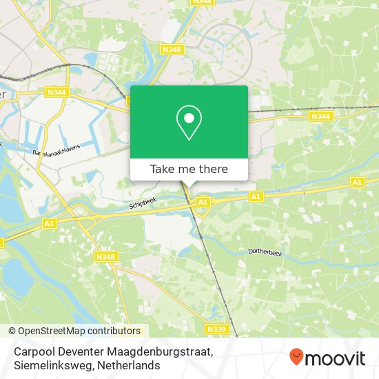 Carpool Deventer Maagdenburgstraat, Siemelinksweg Karte