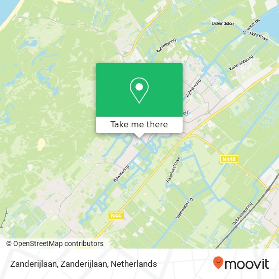 Zanderijlaan, Zanderijlaan map