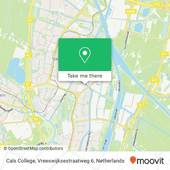 Cals College, Vreeswijksestraatweg 6 map